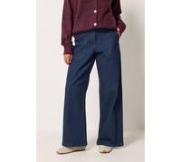 M&Co Women's Petite Wide Leg Carpenter Jeans in Dark Indigo | Size: 8 M&Co Dark Indigo 8