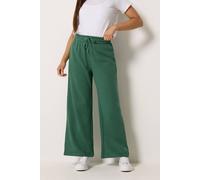 M&co Petite Wide Leg Joggers In Dark Green Dark Green