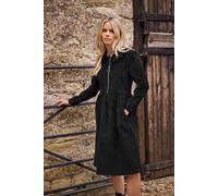 M&co Petite Zip Half Placket Dress In Black Black 14