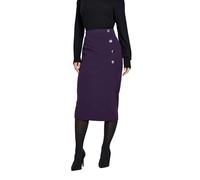 M&Co Petites Petite Berry Button Detail Midi Skirt - Women's Purple