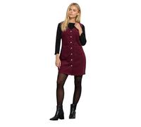 M&Co Petites Petite Berry Cord Button Through Pinafore Dress - Women's Red