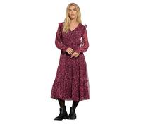 M&Co Petites Petite & Berry Floral Chiffon Boho Dress - Women's Black