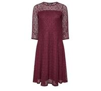 M&Co Petites Petite Berry Lace Skater Dress - Women's Purple