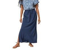 Petite Linen Maxi Skirt M&Co Dark Navy 10