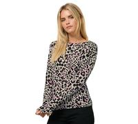 M&Co Petites Petite Brown & Pink Animal Print Jumper - Women's