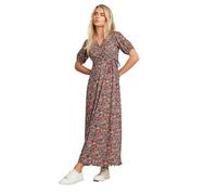 M&Co Petites Petite Ditsy Floral Wrap Dress - Women's Orange