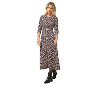 M&Co Petites Petite Floral Midi Dress - Women's Black