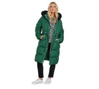 Petite Longline Padded Puffer Coat M&Co Green 14