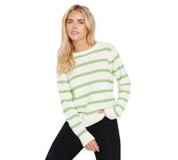 M&Co Petites Petite Green & Ivory Stripe Jumper - Women's