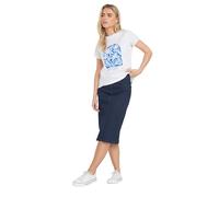 M&Co Petites Petite Indigo Midi Denim Skirt - Women's