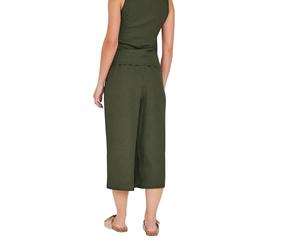 M&Co Petites Petite Khaki Textured Culottes - Women's