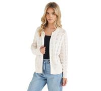 M&Co Petites Petite Pointelle Knitted Cardigan - Women's Cream