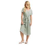 M&Co Petites Petite Sage Green Ditsy Floral Belted Midi Dress - Women's