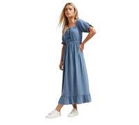 M&Co Petites Petite Tassel Detail Smock Dress - Women's Blue