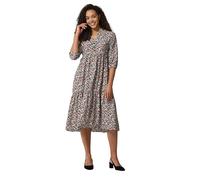 M&Co & Pink Floral Tiered Midi Dress - Women's