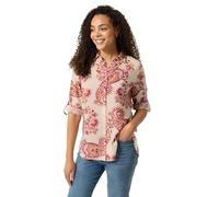 M&Co Pink Paisley Print Tab Sleeve Shirt - Women's