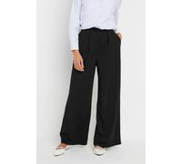 M&co Pleat Front Wide Leg Trousers In Black Black 14