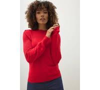 M&co Pointelle Sleeve Jumper In Red Red 18-20