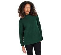 M&Co Women's Premium Funnel Neck Jumper in Green | Size: 10-12 M&Co Green 10-12