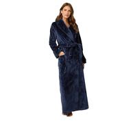 M&Co Blue Premium Soft Touch Shawl Dressing Gown - Women's