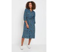 Ditsy Floral Print Button Through Dress M&Co Dark Navy 12