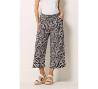 M&co Printed Wide Led Culottes In Chocolate Chocolate