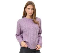 M&Co Women's Cable Knitted Jumper in Lilac | Size: 14-16 M&Co Lilac 14-16