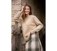 M&co Raglan Long Sleeved Jumper In Light Beige Light Beige 22-24
