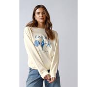 M&co 'riviera' Print Sweatshirt In White White