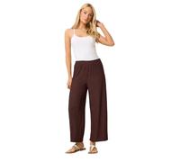M&Co Rust Brown Wide Leg Cropped Trousers - Women's