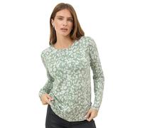 M&Co Sage Floral Print Crew Neck Jumper - Women's Green