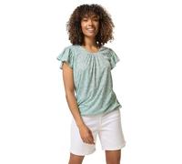 M&Co Sage Green Ditsy Floral Frill Top - Women's