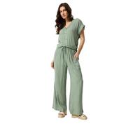 M&Co Sage Stripe Wide Leg Trousers - Women's Green