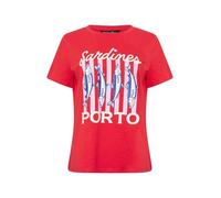 M&Co Sardines Graphic Print Cotton T-Shirt - Women's Red