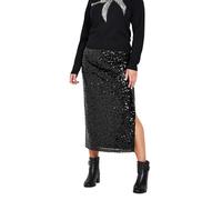 M&Co Sequin Midi Skirt - Women's Black