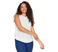 M&Co Sequin Tie Back Top - Women's White