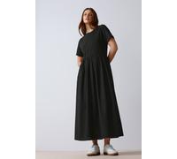 M&Co Womens Short Sleeve Cotton Midi Dress - Women's Black