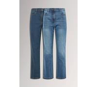 M&Co Women's Signature Set 2 Pack Straight Leg Jeans in Blue | Size: 14