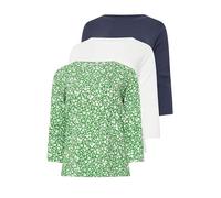 M&Co Signature Set 3 Pack & White Ditsy Floral Cotton Tops - Women's