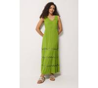 M&Co Women's Sleeveless Tiered Maxi Dress in Lime | Size: 14 M&Co Lime 14