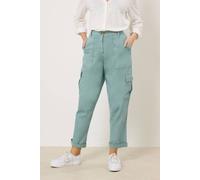M&co Straight Leg Cargo Trousers In Aqua Aqua 16S
