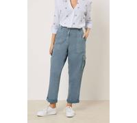 M&Co Women's Straight Leg Cargo Trousers in Blue | Size: 20S M&Co Blue 20S