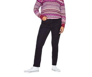 M&Co Straight Leg Corduroy Trousers - Women's Grey