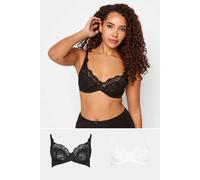 M&co Stretch Lace Bra In Black Black 34DD