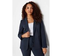 M&co Stretch Tailored Blazer In Dark Navy Dark Navy 18