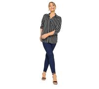 M&Co Stripe Long Sleeve Shirt - Women's Black