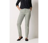 M&Co Women's Stripe Tailored Linen Trousers in Grey | Size: 8 M&Co Grey 8