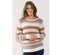 M&Co Women's Stripe Tape Knitted Jumper | Size: 14-16 M&Co Multicolor 14-16