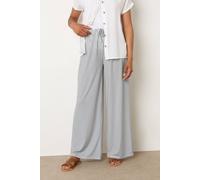 M&co Stripe Wide Leg Trousers In Blue Blue 16