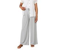 M&Co Stripe Wide Leg Trousers - Women's Blue
